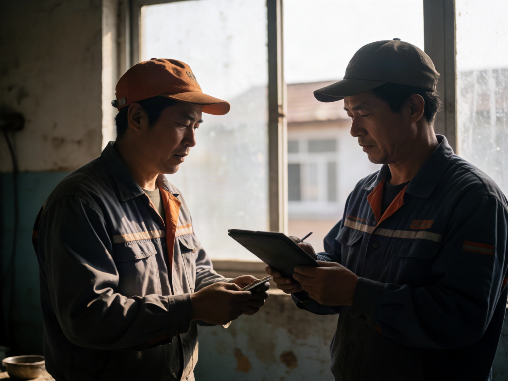 A cinematic photograph, natural lighting, Sexy workmen, high contrast, professional photo, sharp focus