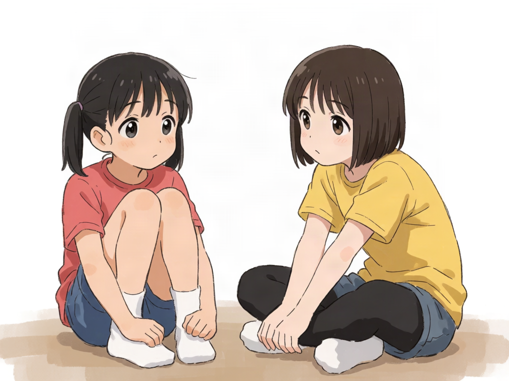 Two girls doing a casual