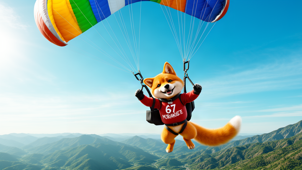 Faça a sweetie fox pulando de paraquedas junto